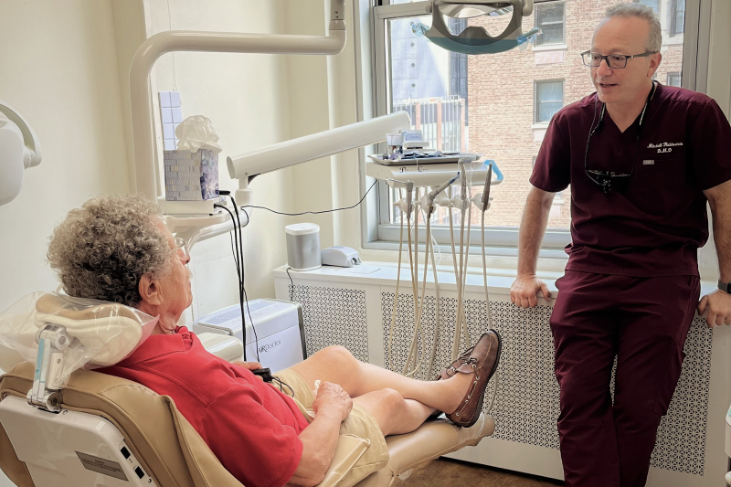 Dr. Rubinstein with patient